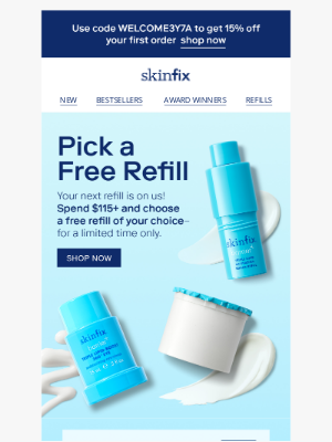 Skinfix (Canada) - Time for a refill? It’s on us.