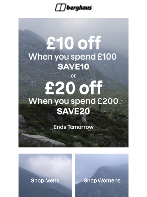 Berghaus (United Kingdom) - Email Exclusive: Spend & Save | Ends Tomorrow