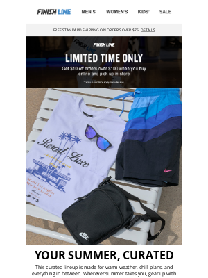 Finish Line - Summer Starts with These Essentials