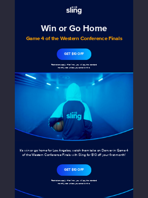 Sling TV - 🏀 Will Denver win the Western Conference tonight over Los Angeles?
