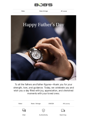 Bob's Watches - Happy Father’s Day from All of Us!