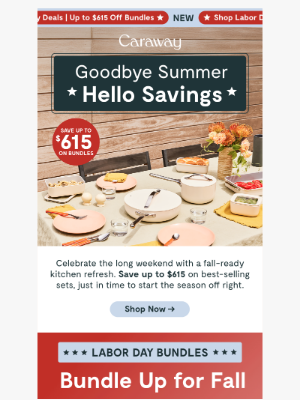 Caraway - LIVE: Labor Day Deals + 2x Entries 🛍️