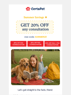 CertaPet - Summer Special: Get 20% Off ✨