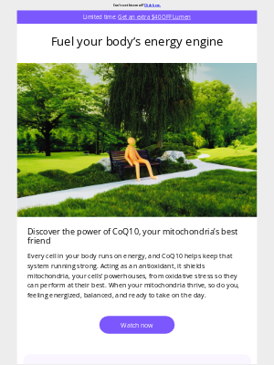 Lumen - Boost your energy, boost your day with CoQ10