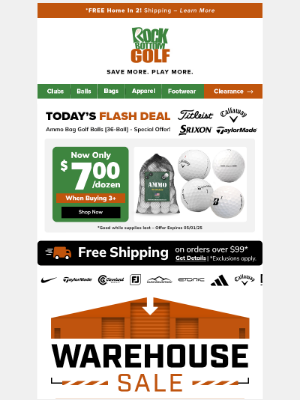 Rock Bottom Golf - 🚩 GOLF BAGS & CARTS From $95 🏌️‍♀️ FREE Personalization + FREE Shipping!