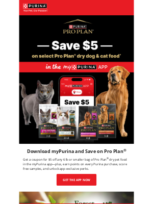 Petfinder - Save $5 on Pro Plan with the myPurina App