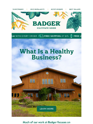 Badger Balm - What is a healthy business? 🌿