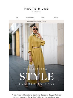 Haute Hijab - Transitional styling: summer to fall 🌻
