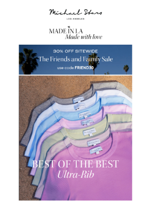 Michael Stars - 30% off sitewide - ends tomorrow!