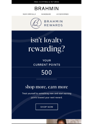 Brahmin - Your Brahmin Rewards Statement 💌