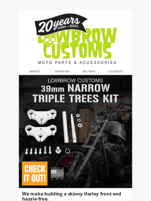 Lowbrow Customs - Introducing: the Lowbrow 39mm Narrow Triple Tree Kit 🌲🌴🌳