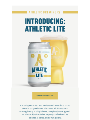 Athletic Brewing - Introducing: Athletic Lite 🚨