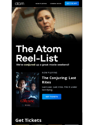 Atom Tickets - THE CONJURING: LAST RITES creeps into theaters