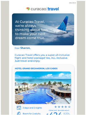 Curacao - Sharon, Escape to Los Cabos — ALL included ✈️