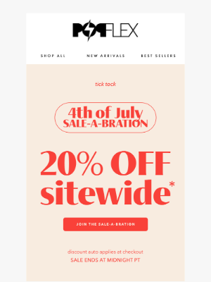 POPFLEX - 20% OFF ENDS TONIGHT!