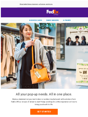 FedEx - Gear up for pop-up season