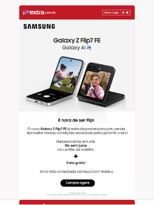 Extra (Brazil) - Novo Galaxy Z Flip7 FE chegou!