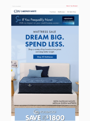 Gardner-White - Dream Big. Spend Less.