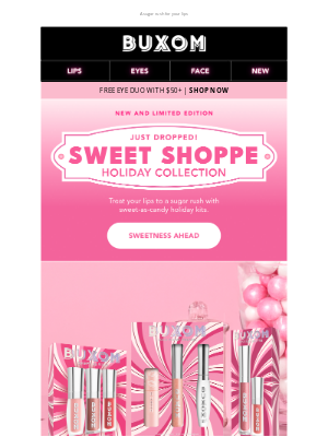 Buxom - NEW! Sweet Shoppe Holiday Collection 🍬💋