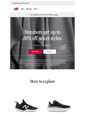 New Balance - Get up to 20% off select styles