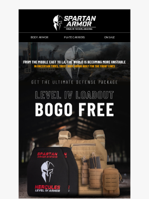 Spartan Armor Systems - Level IV BOGO FREE - Be Prepared For The Worst With The Best Gear