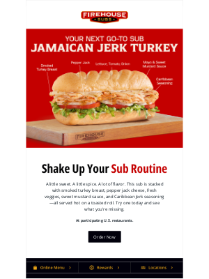Firehouse Subs - Savory Turkey & Sweet Island Spice