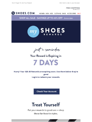 SHOES - Emil, Your Rewards Expire In 7 Days!