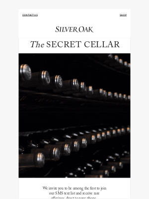 Silver Oak Cellars - The Secret Cellar is HERE