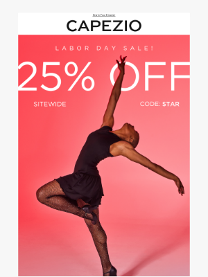 Capezio - Dance into Savings: 25% Off!🎆