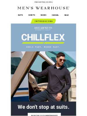 Men's Wearhouse - Introducing the CHILLFLEX line, by AWEARNESS Kenneth Cole.
