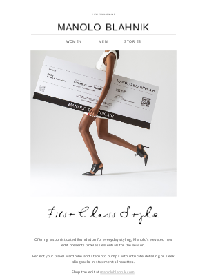 Manolo Blahnik - First Class Style | Shop New Season Arrivals