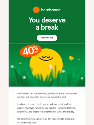 Headspace - 40% off ends soon