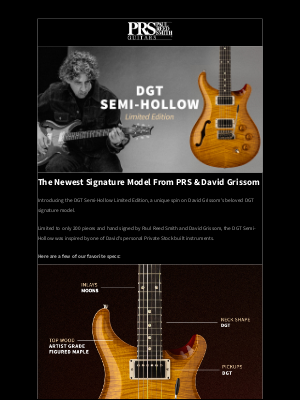 prsguitars - Introducing the DGT Semi-Hollow Limited Edition!