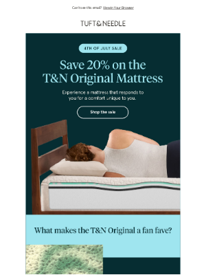 Tuft & Needle - Save 20% on the T&N Original Mattress