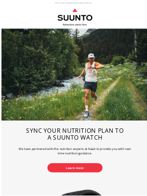 suunto - Sync your Näak nutrition plan to a Suunto watch