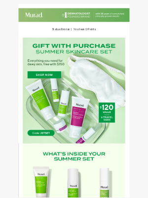 Murad - For your skincare journey ✈️  Free 6-piece travel set