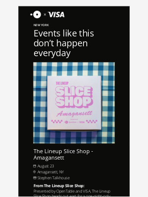 OpenTable - This month’s can’t-miss event in New York City