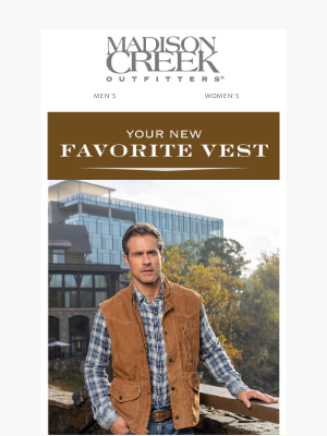 Madison Creek Outfitters - The New Bandera Goat Suede Vest