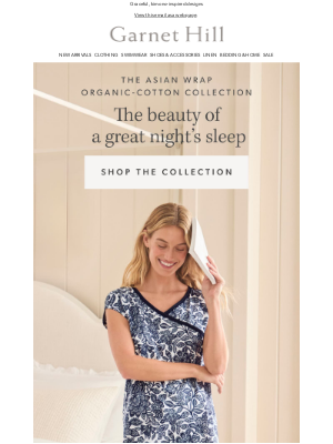 Garnet Hill - Organic-cotton sleepwear with an ultra-flattering fit
