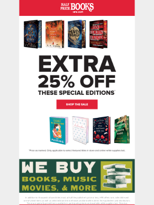 25% Off Special Editions at HPB