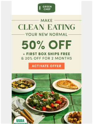 Green Chef - 50% off ✨ Eating well should be effortless