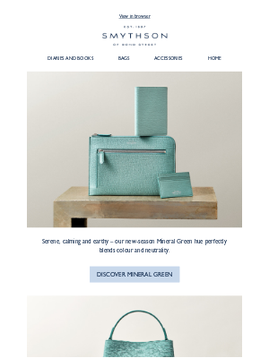 Smythson - In focus: Mineral Green