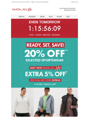 Matalan (United Kingdom) - Your exclusive member offer ends tomorrow 🤫