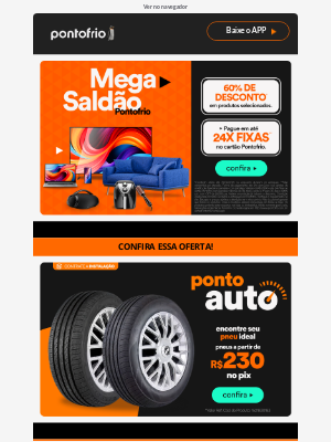 Pontofrio (Brazil) - Descontos no Ponto certo! 🐧🧡🖤