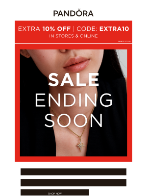 Pandora Jewelry USA - ENDING SOON! Up to 50% off select styles + 10% bonus