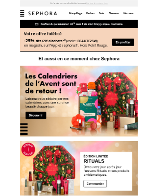 Sephora (France) - Les Calendriers de l’Avent sont arrivés ! 🎁