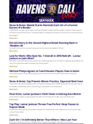 Baltimore Ravens - Marie, Here's Your Ravens Call Daily