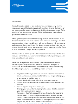 Air Europa - Air Europa Suma - Aviso importante / Important Notice
