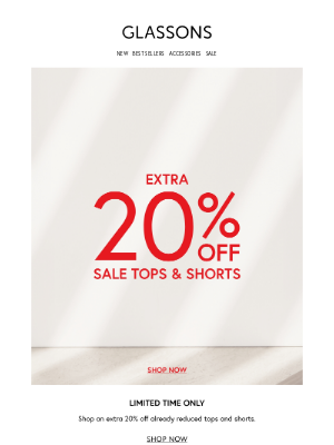 Glassons - EXTRA 20% OFF SALE TOPS AND SHORTS