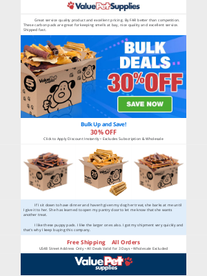 ValuePetSupplies - Bulk Deals ☀️ 30% Off